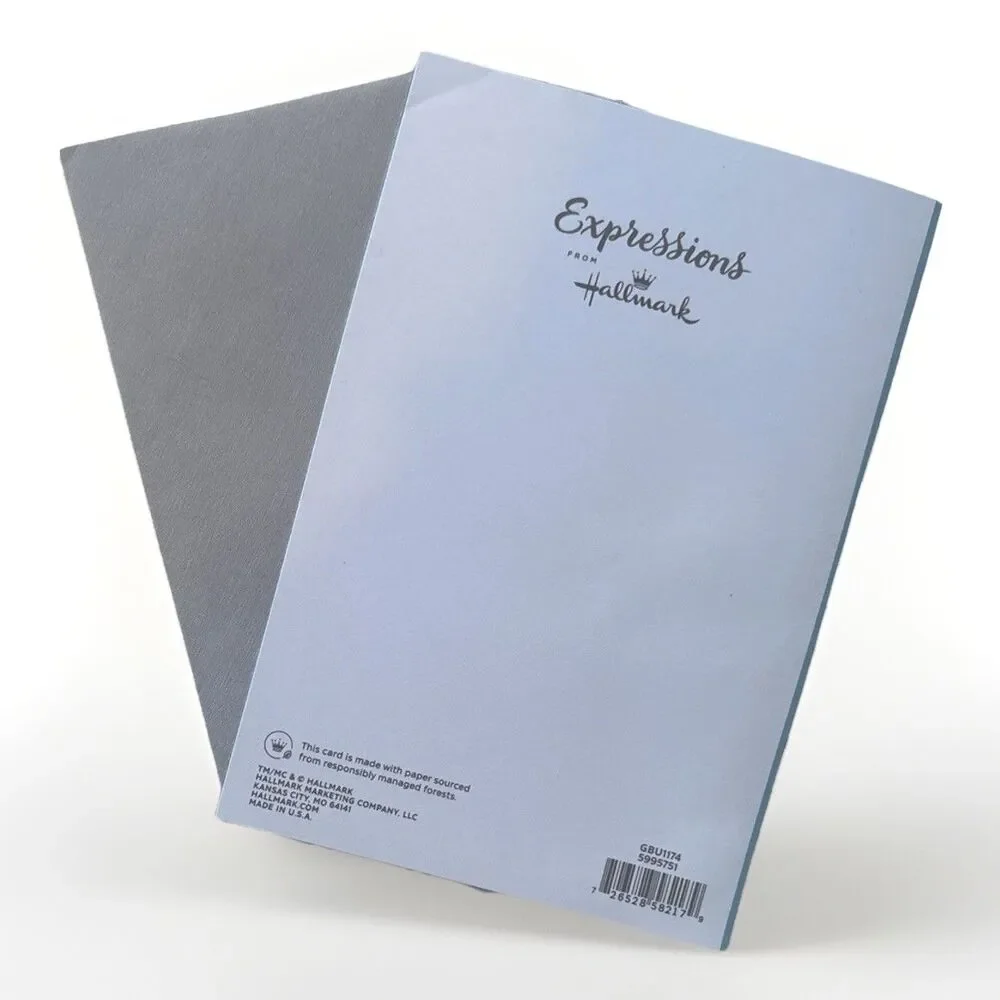 Hallmark Expressions Graduation Greeting Card Globe Floral Blue With Envelope.